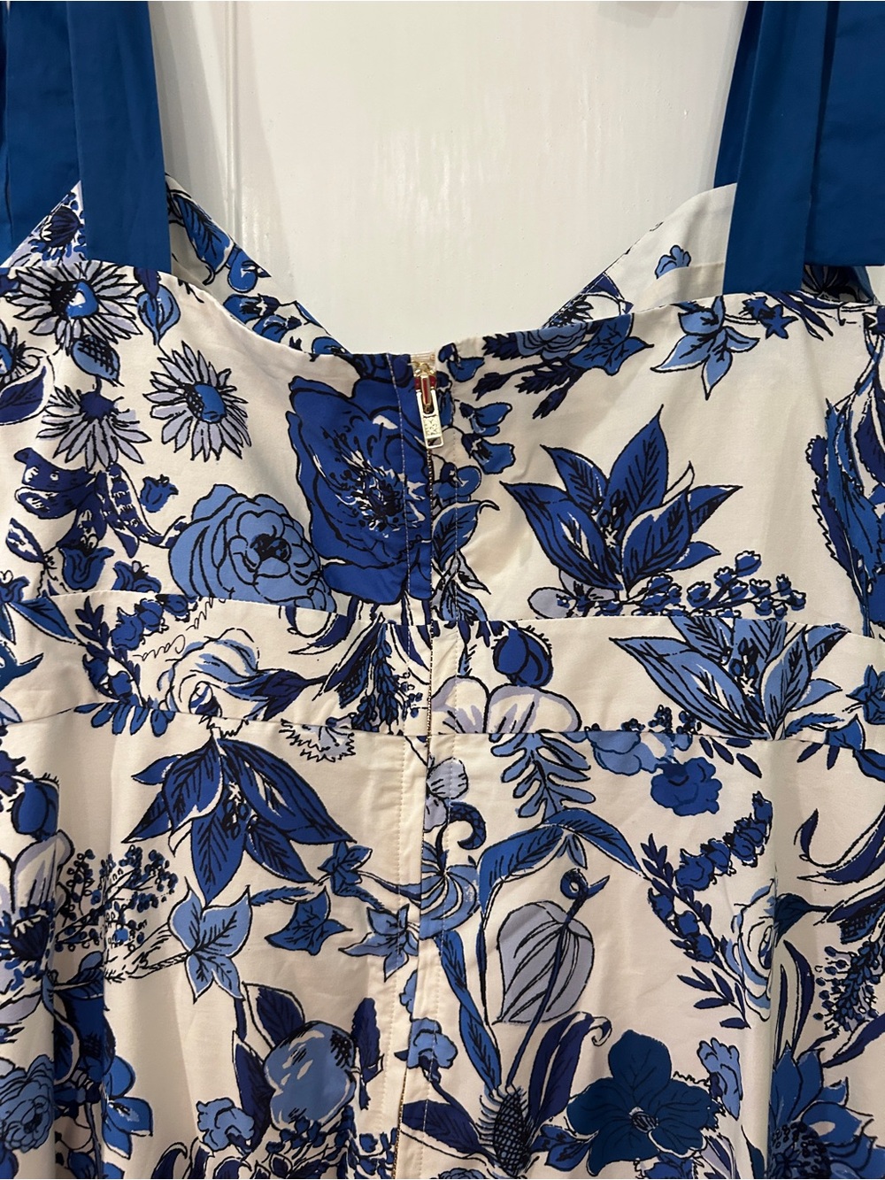Cara Cara Flower Grid Blue Belvedere Dress - Picture 10 of 16
